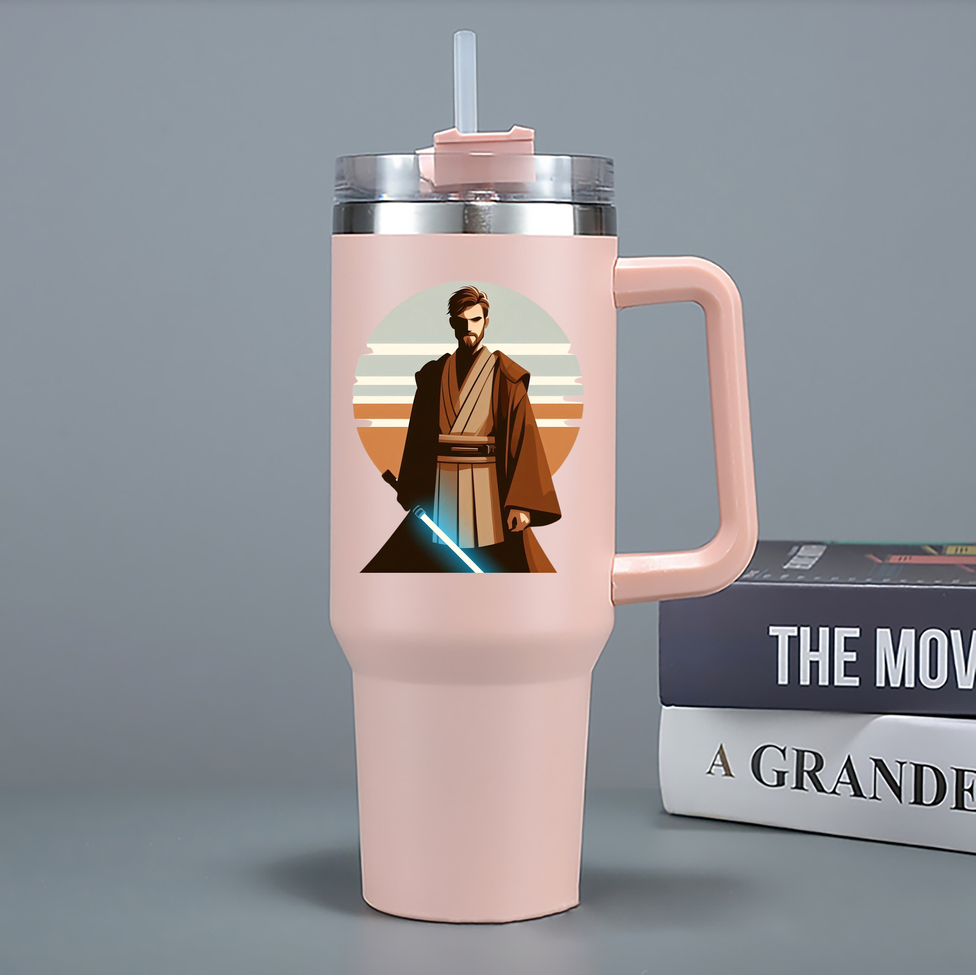 （画像用） スター・ウォーズ Star Wars 1200mL車用タンブラー - クリスタルステッカー（プラスチックストロー付き）
